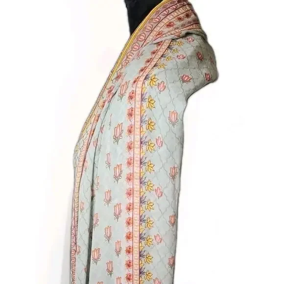 Boho Floral Embellished Scarf Multicolor Lightweight Shawl Wrap Festival - Picture 7 of 12